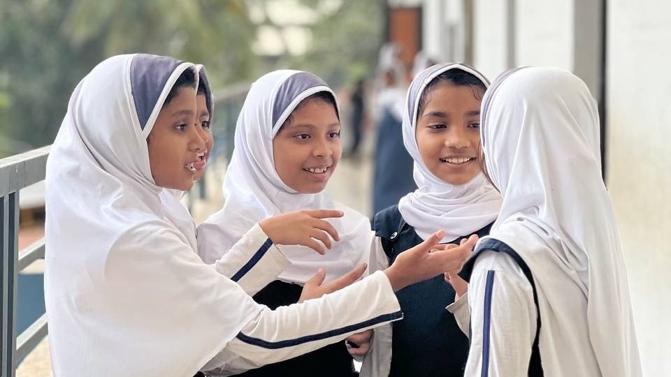 Students from Y's International School chatting